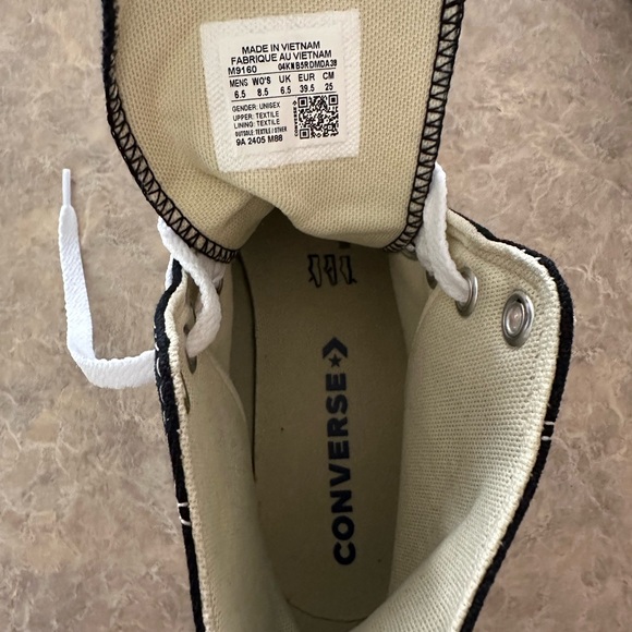 Converse All Star Black High Top Women’s 8.5/Men’s 6.5 M9160 - Picture 6 of 6